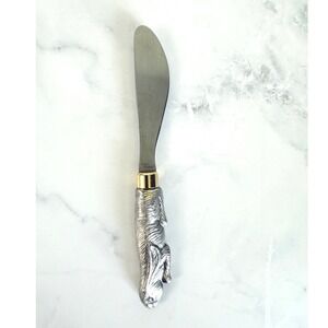 Vintage Arthur Court Rabbit Butter Cheese Spreader Knives 5 1/8"